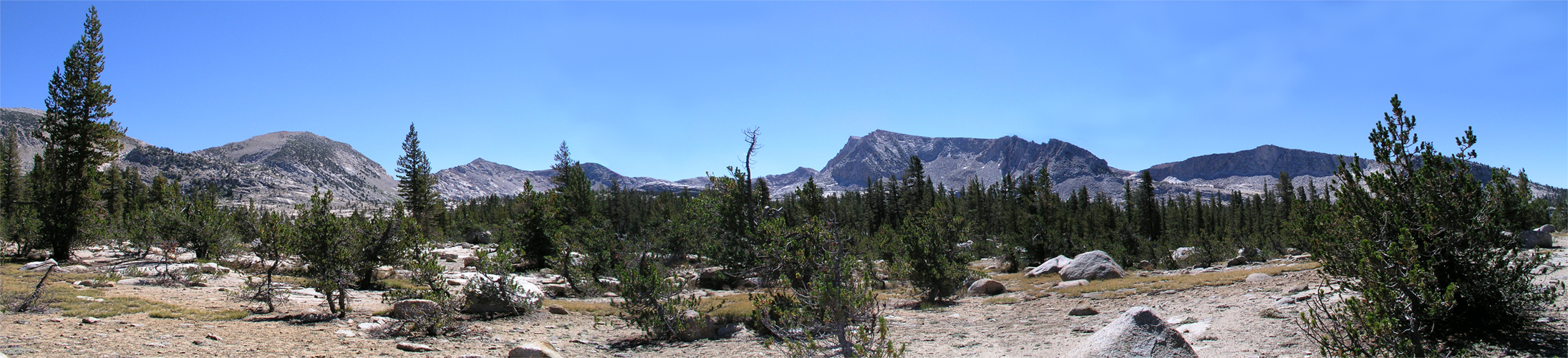 Panorama of Upper Red Mountain Basin, John Muir Wilderness, California
